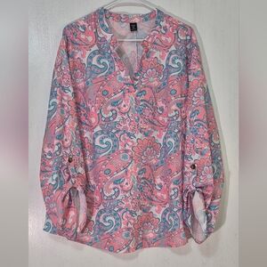Floral Paisley Women's Top SIZE 4X